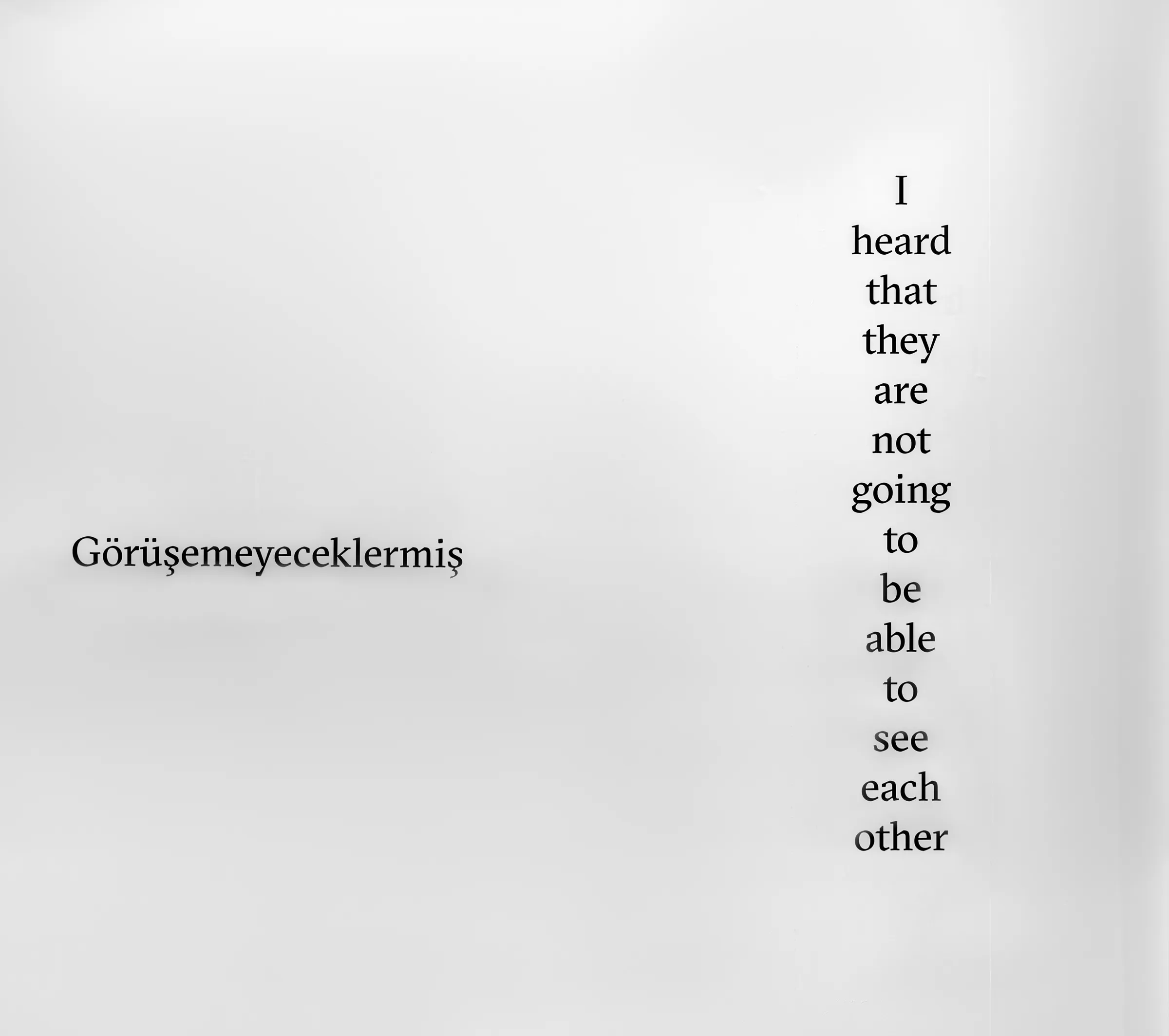 'Görüşemeyeceklermiş'', Çeviri Serisi | ''I heard that they are not going to be able to see each other'', Translation Series